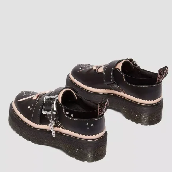 Dr. Martens Kemsley Leather Buckle Platform Shoes - Valentine’s collection