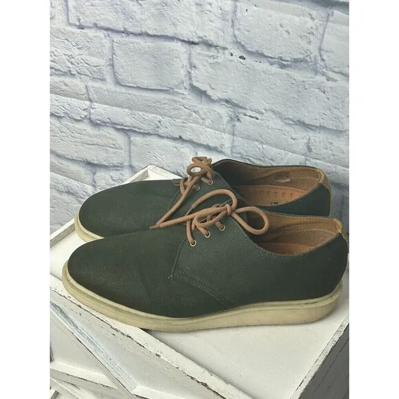Dr. Martens Mens Shoes Sz 10M Army Green Torriano Waxy Canvas Oxford Lace Up Rck