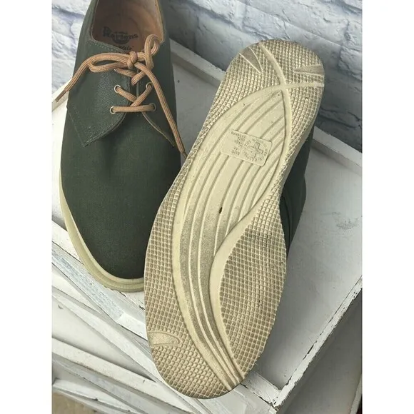 Dr. Martens Mens Shoes Sz 10M Army Green Torriano Waxy Canvas Oxford Lace Up Rck