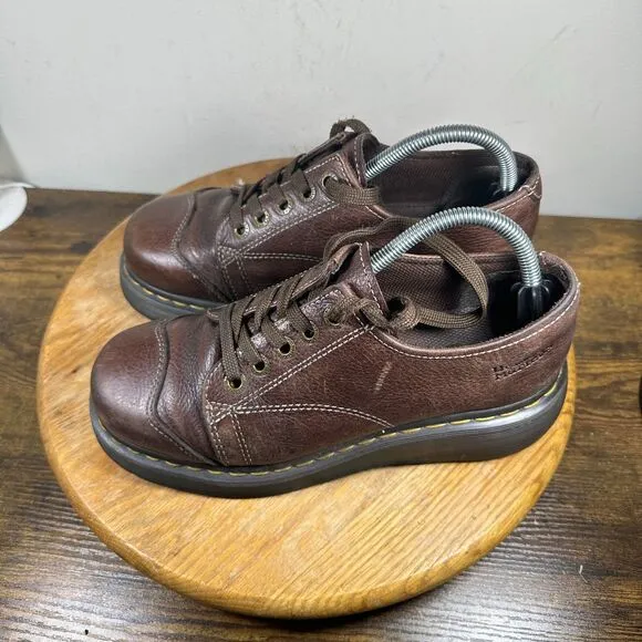 Dr Martens Platform Brown Oxfords Shoes Women's Size 9 8651