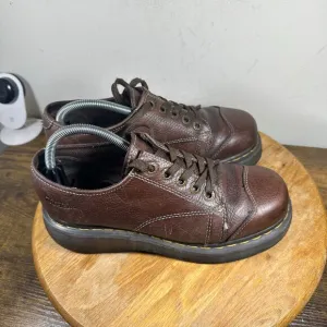 Dr Martens Platform Brown Oxfords Shoes Women's Size 9 8651