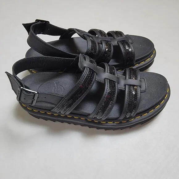 Dr. Martens Sequin Platform Sandals Size 9