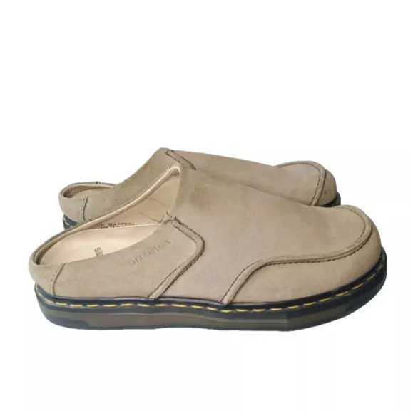 Dr. Martens Suede Platform Mule Men's 12 M Beige Made In England Retail $130