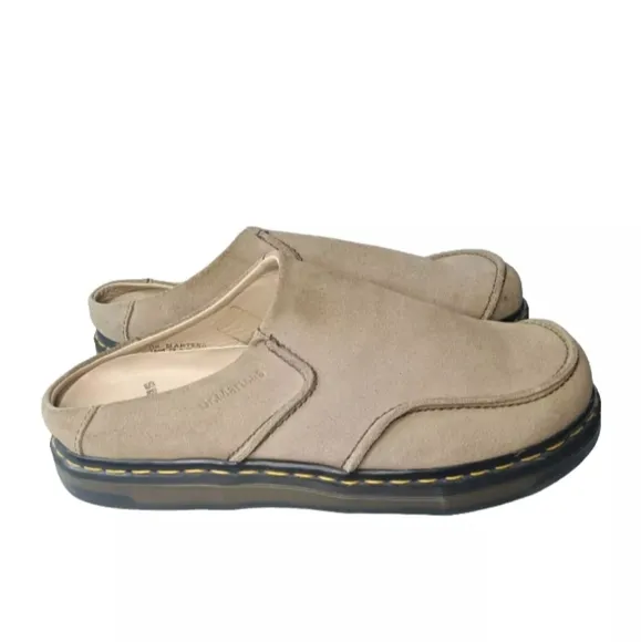 Dr. Martens Suede Platform Mule Men's 12 M Beige Made In England Retail $130