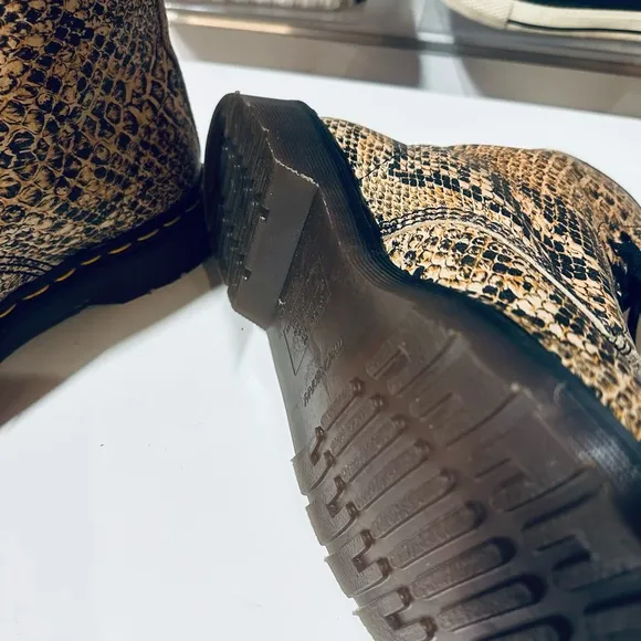 Dr. Martens Vintage 80s Python Snakeskin Boots Made in England