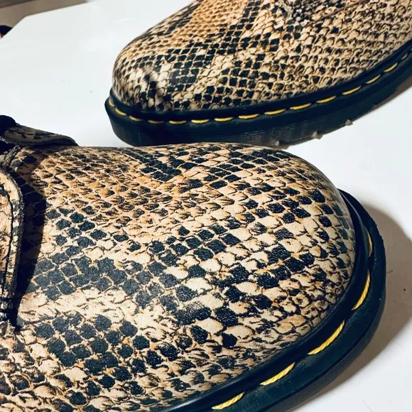 Dr. Martens Vintage 80s Python Snakeskin Boots Made in England