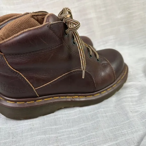 Dr Martens Vintage Made in England 8444 Brown Mid Indie Boots UK 4 / US Wmns 6