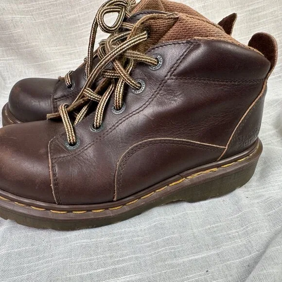 Dr Martens Vintage Made in England 8444 Brown Mid Indie Boots UK 4 / US Wmns 6