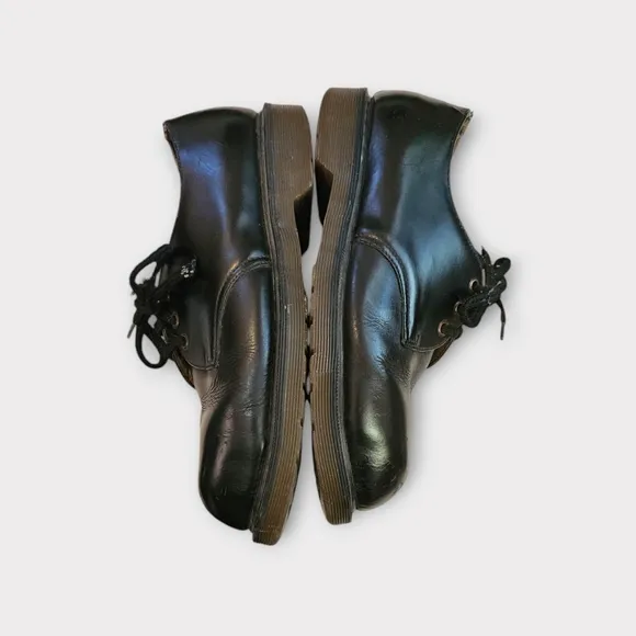 Dr Martens Vintage Made In England Black Leather Oxford Boots