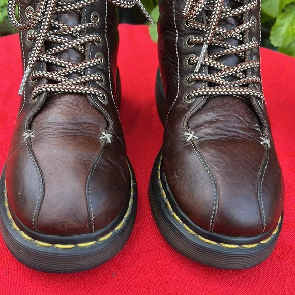 Dr. Martens Vintage Wedge Platform Brown Leather Boots