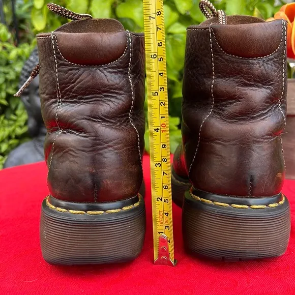 Dr. Martens Vintage Wedge Platform Brown Leather Boots