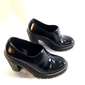 Dr. Martens Women's Size 39 Cordelia Retro Mod Smooth Leather Heels Black
