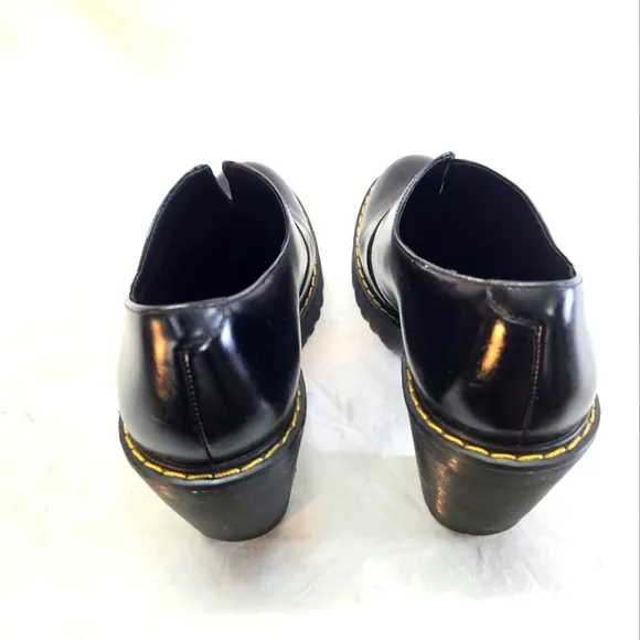 Dr. Martens Women's Size 39 Cordelia Retro Mod Smooth Leather Heels Black