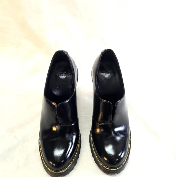Dr. Martens Women's Size 39 Cordelia Retro Mod Smooth Leather Heels Black