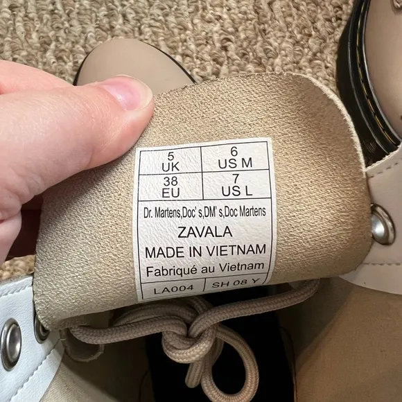Dr. Martens Zavala Bootie Vintage Taupe Size 7 LeatherCombat Boots