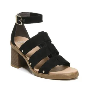 Dr. Scholl's New Shoes Eleanor Womens Faux Suede Ankle Strap Heels Size 10 Black