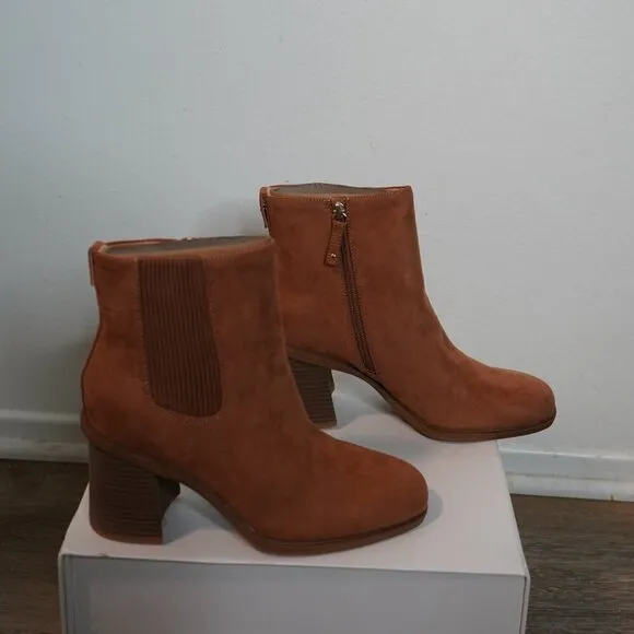 Dr. Scholl's Women's Boots Size 9M Redux Mid Calf Block Heel Comfy Trendy