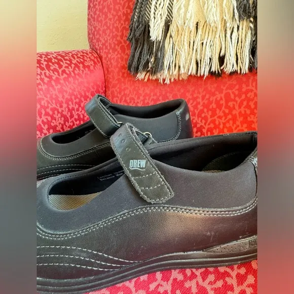 Drew Shoes Rose, Mary Jane, Black, Size 8 1/2