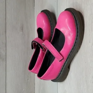 Dr.Martens Kids Girls Pink Tractor Platform Chunky Clogs Loafer shoes sz 2