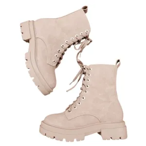 DV Dolce Vita Women's Glisten Lug-Sole Combat Boots 6 Grunge Outdoorsy Chic Farm