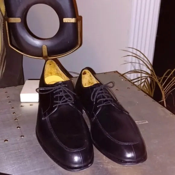 E. VOGEL Custom Black Leather Premium Dress Shoes, 14