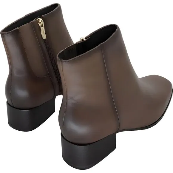 Easy Spirit Eflex Sidney Dark Taupe Leather Boots Size 9M Women