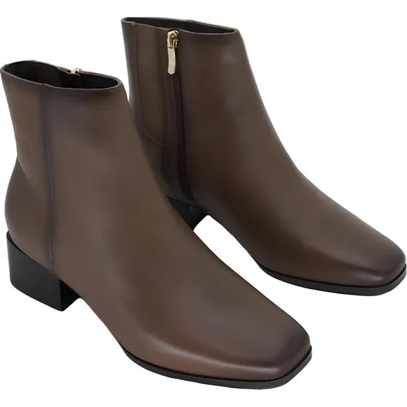 Easy Spirit Eflex Sidney Dark Taupe Leather Boots Size 9M Women
