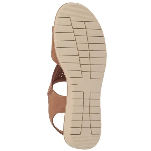 Easy Street Women's Alba Comfort Wedge Sandals Tan Size 6 1/2