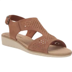 Easy Street Women's Alba Comfort Wedge Sandals Tan Size 6 1/2