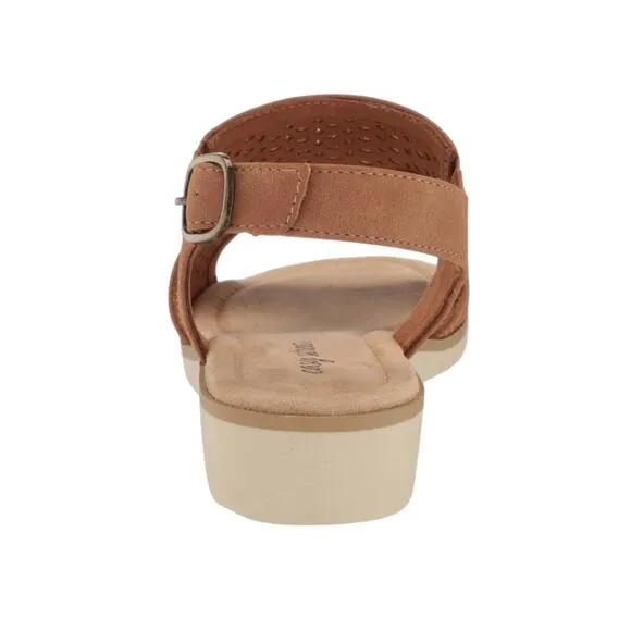 Easy Street Women's Alba Comfort Wedge Sandals Tan Size 6 1/2