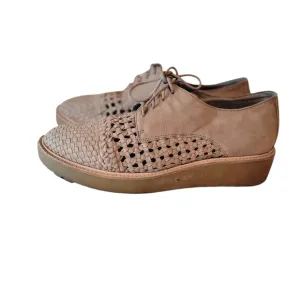 Eileen Fisher Platform Suede  Women’s Oxford Wedge Loafer Oath 9.5