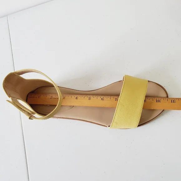 Eileen Fisher Razz Tumbled Leather Sandals Size 10 Ankle Strap Elegant Flats
