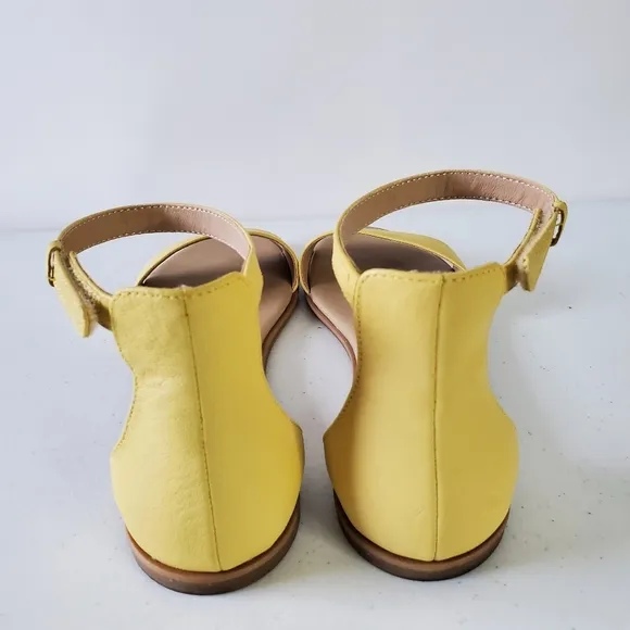 Eileen Fisher Razz Tumbled Leather Sandals Size 10 Ankle Strap Elegant Flats