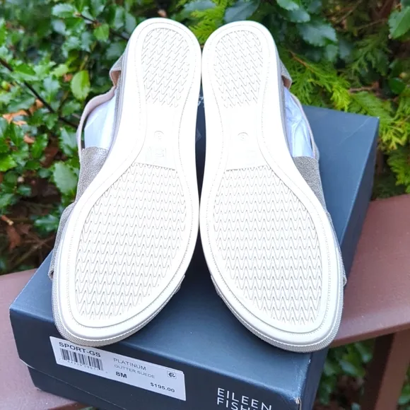 Eileen Fisher Sport Sneaker Tumbler Sandals In Platinum