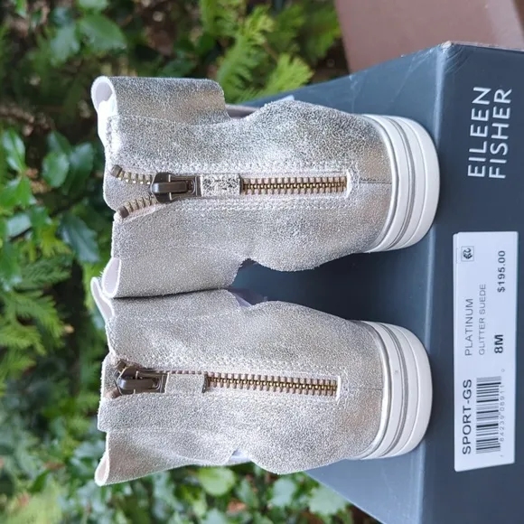 Eileen Fisher Sport Sneaker Tumbler Sandals In Platinum