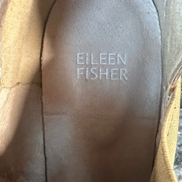 Eileen Fisher Vero Cuoio Evan Tan Soft Leather Ankle Booties Boots Size 9