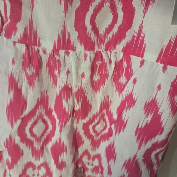 Ellen Tracy Shirt Dress $129 Fuscia Pink Boho Whimsical Button Down Preppy NEW