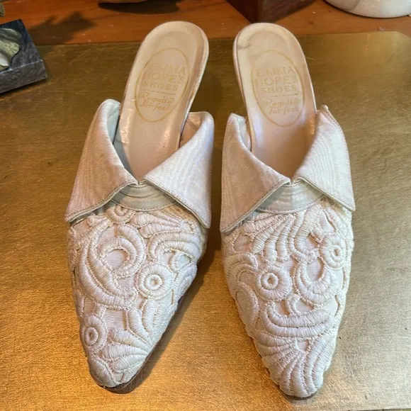 Emma Hope’s Shoes | Brocade, Embroidered and Silk Heeled Mules