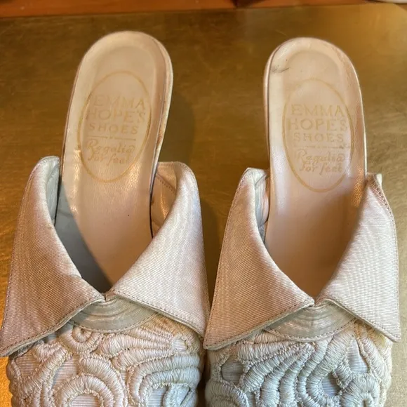 Emma Hope’s Shoes | Brocade, Embroidered and Silk Heeled Mules