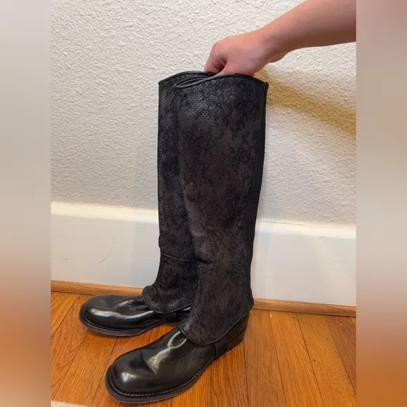 Ermanno Scervino Black Over the Knee Boots