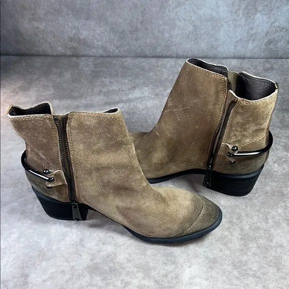 EUC Donald J Pliner Western Couture Collection Women US 8M Tan Brown Ankle Boot