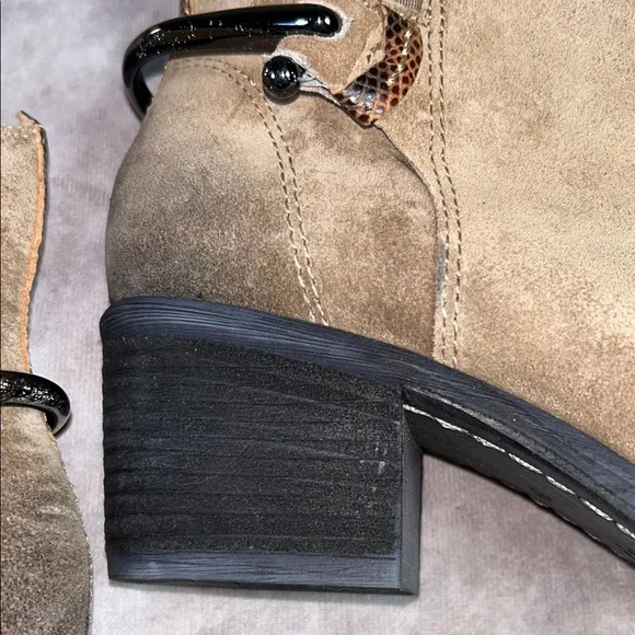 EUC Donald J Pliner Western Couture Collection Women US 8M Tan Brown Ankle Boot