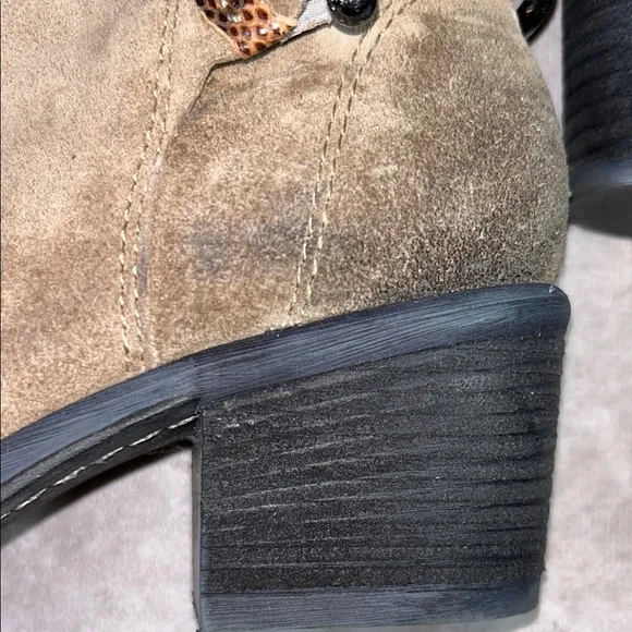 EUC Donald J Pliner Western Couture Collection Women US 8M Tan Brown Ankle Boot