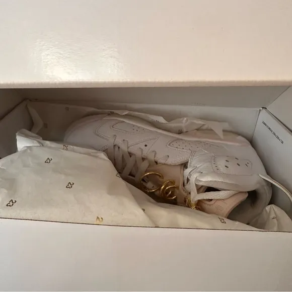EUC JORDAN Air Retro 6 Gold Hoops