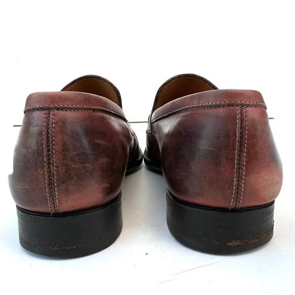EUC LODGER Gorgeous Handmade Custom Leather Loafer 7.5  Elegant Classic Business