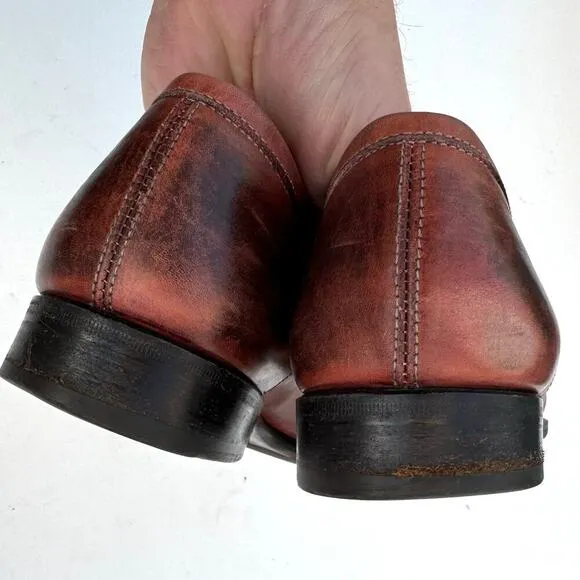 EUC LODGER Gorgeous Handmade Custom Leather Loafer 7.5  Elegant Classic Business