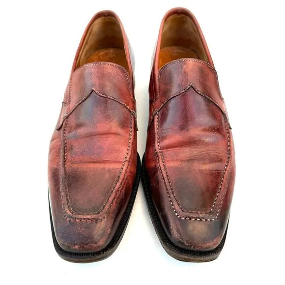 EUC LODGER Gorgeous Handmade Custom Leather Loafer 7.5  Elegant Classic Business