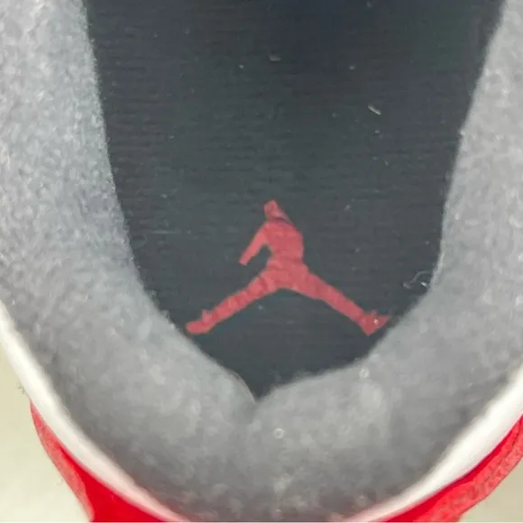 EUC Nike Kids Jordan 4 Retro Red Cement White Red Athletic Shoes - Size 12 Child