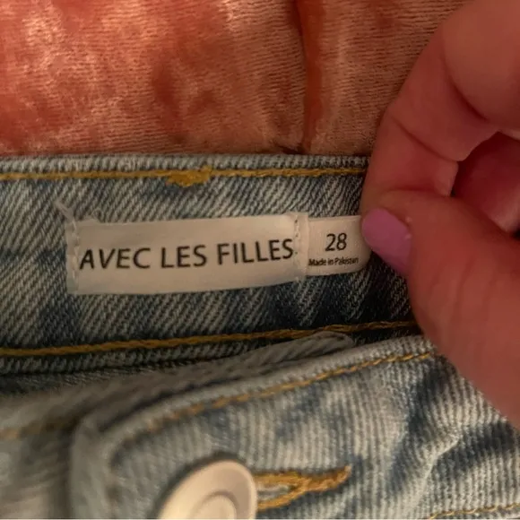 EUC Women’s Avec Les Filles Cut Off Denim Shorts Sz28 Boho, Festival, Summer