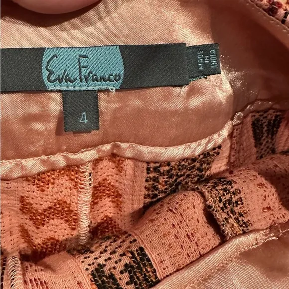 Eva Franco ANTHROPOLOGIE Fall Orange Aztec Motif Women's Luxe Tweed Shorts 4
